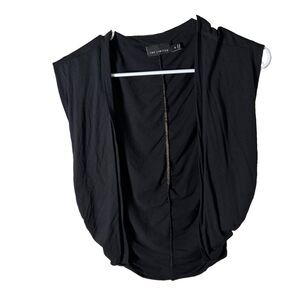The Limited Cardigan Women's XS Black Cropped Shrug Short Sleeve Casual